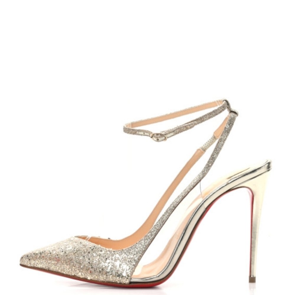 Christian Louboutin Glitter PVC 100 Pumps 40